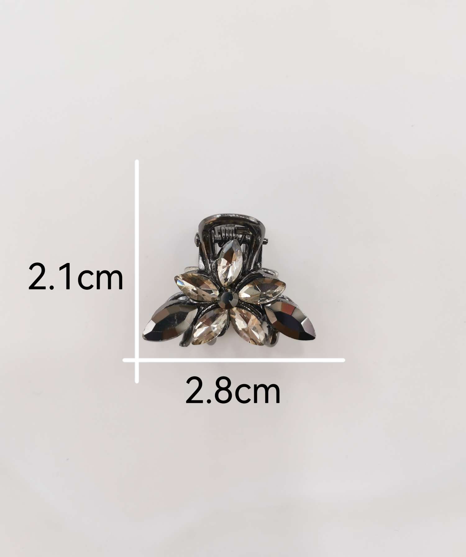 枪黑玻璃发夹精致韩系半扎发夹发卡头饰2025新款小号爪夹鲨鱼夹女一打24个