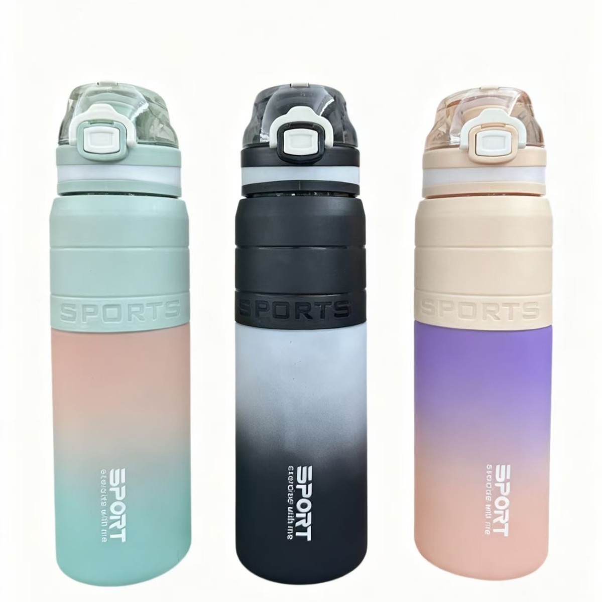 H164-HY-050 spray-painted sports water cup with gradient high appearance level student water cup handle portable large-capacity water cup Item Picture