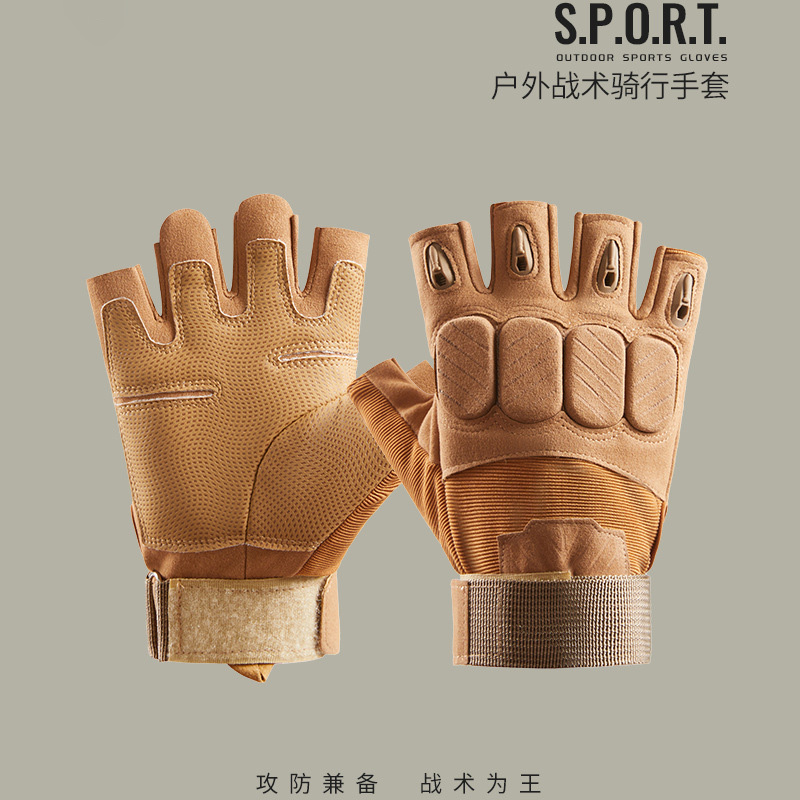 Tactical gloves for men, half-finger mountain climbing protection, sports wear resistance, outdoor military enthusiasts, special forces, cycling gloves for men pic 5