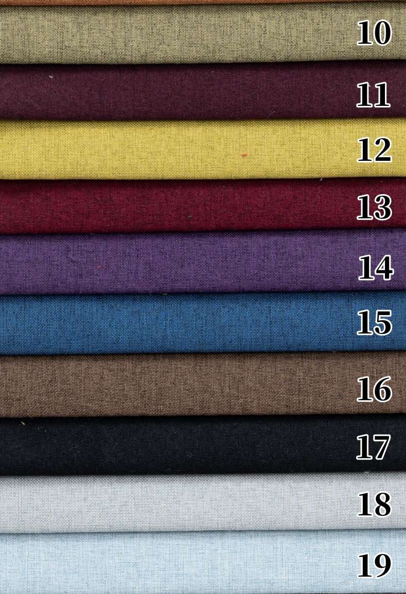 Factory wholesale fine linen fabric sofa fabric, imitation linen throw pillows, tablecloths, luggage and plain polyester decorative fabric at special prices detail image 8