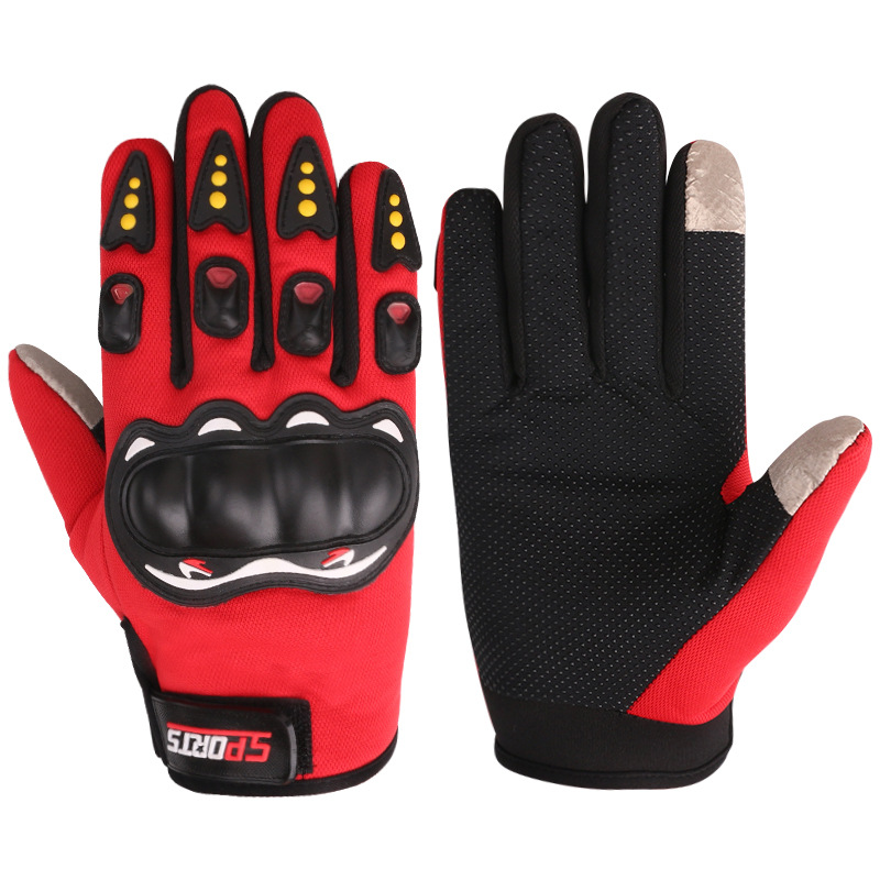 Protective shell, joint protection, motorcycle gloves, outdoor sports, riding motorcycle, breathable, anti-slip, long finger touch screen, full finger hand Item Picture