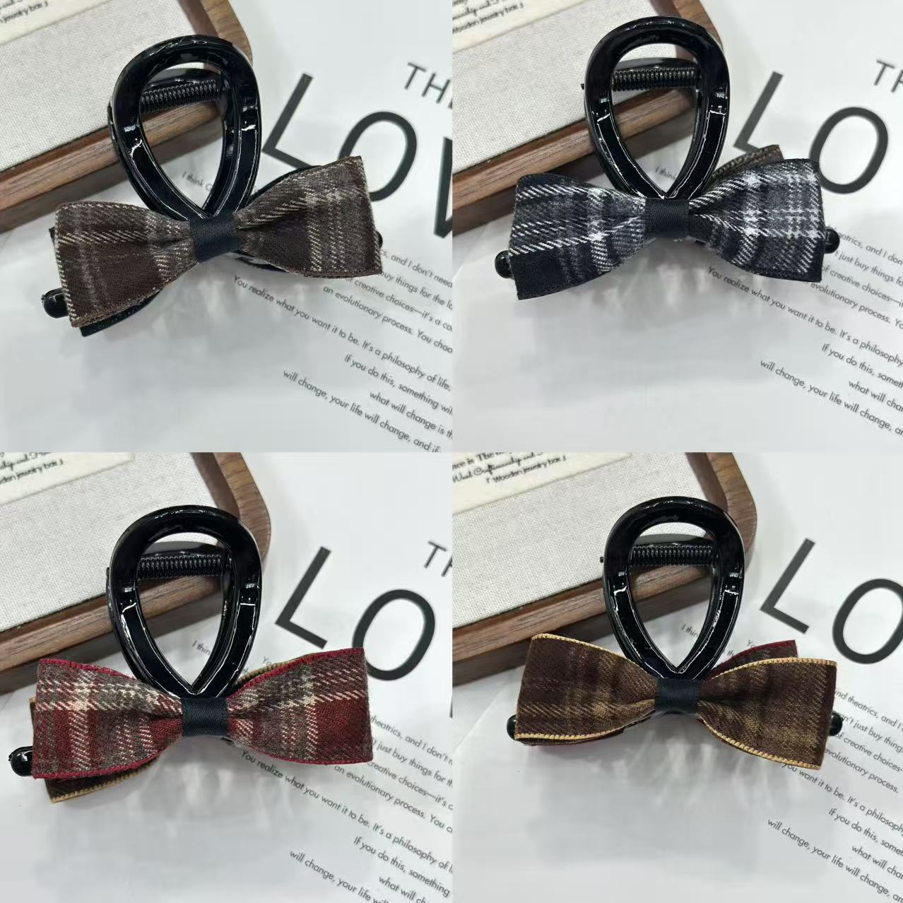 韩版布艺中爪发夹发饰