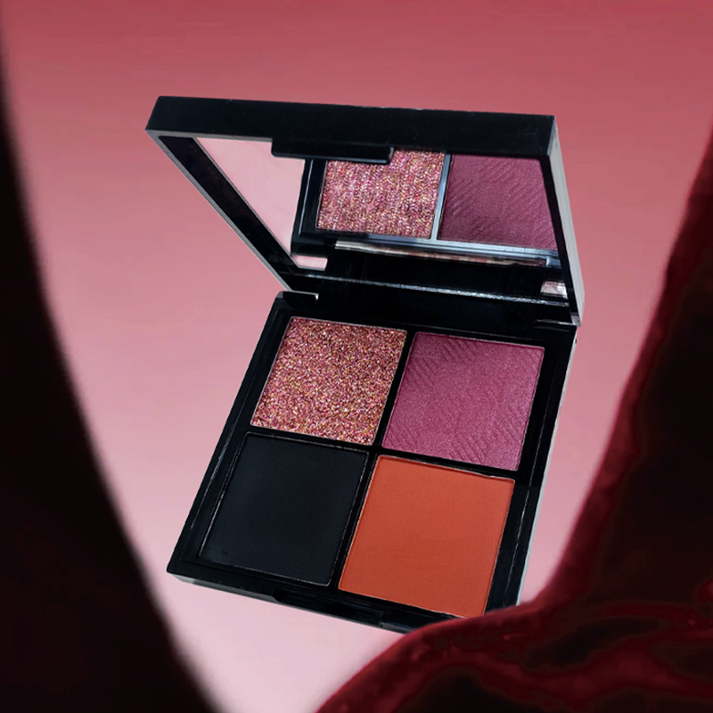 Next Well Cross-border Premium Veneer four-grid High Pearl Eyeshadow creates exquisite eye makeup OEM/ODM four-color eyeshadow palette manufacturer wholesale eyeshadow cosmetics details Picture