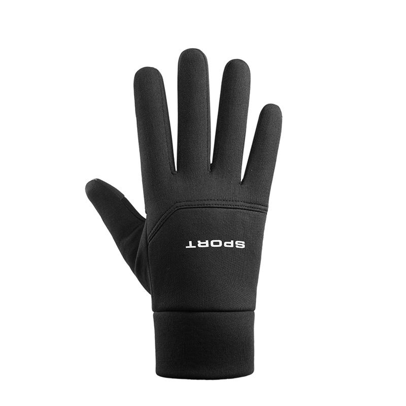 Warm gloves for men in autumn and winter, with fleece, anti-slip touch screen, for cycling outdoors, windproof and waterproof, thickened for mountain climbing Item Picture