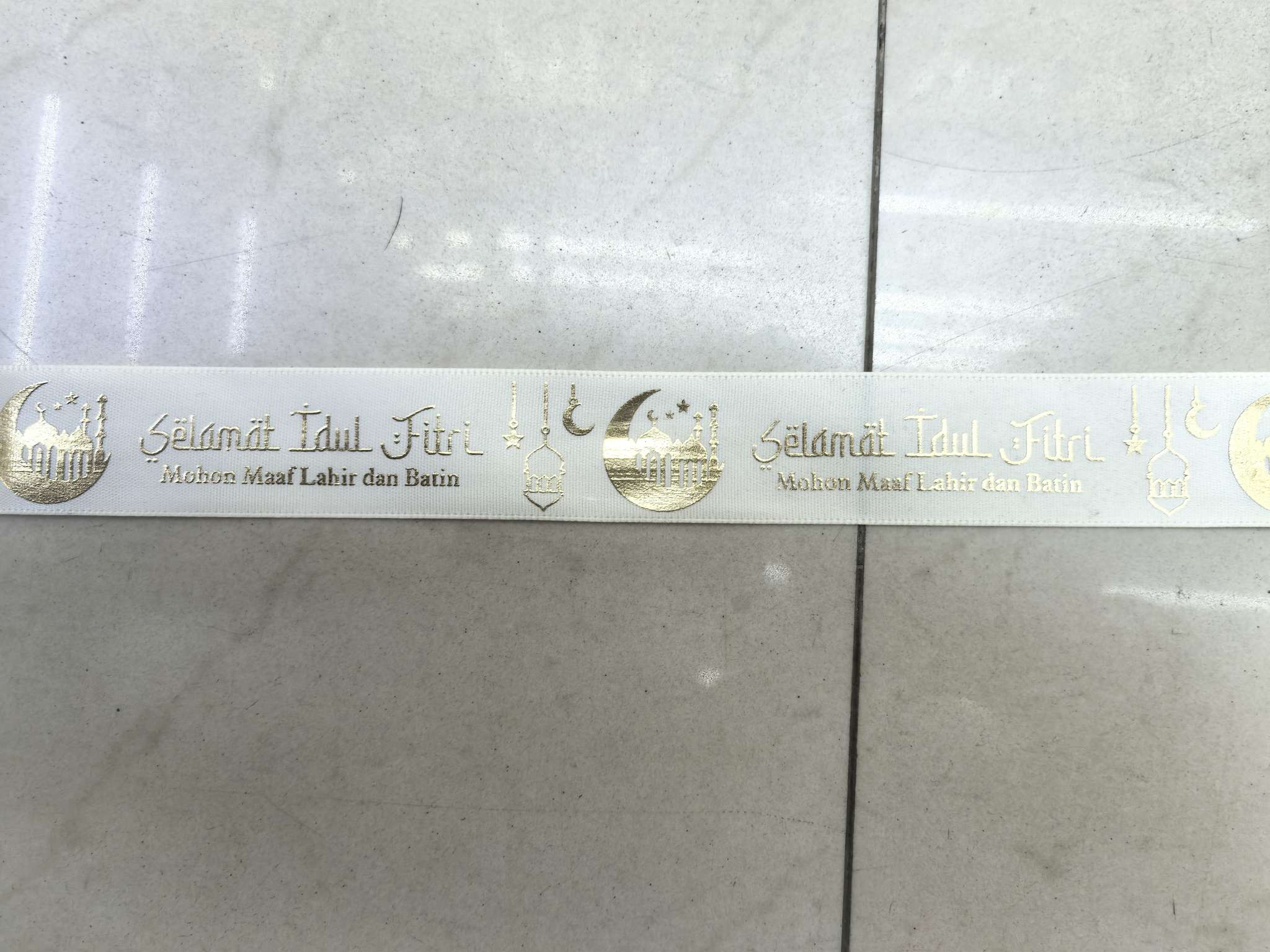 Textile leather accessories, gradient webbing, ribbon bow decoration, handcrafted materials, multiple colors to choose from, Ramadan pattern webbing, webbing accessories, ribbon Specification image