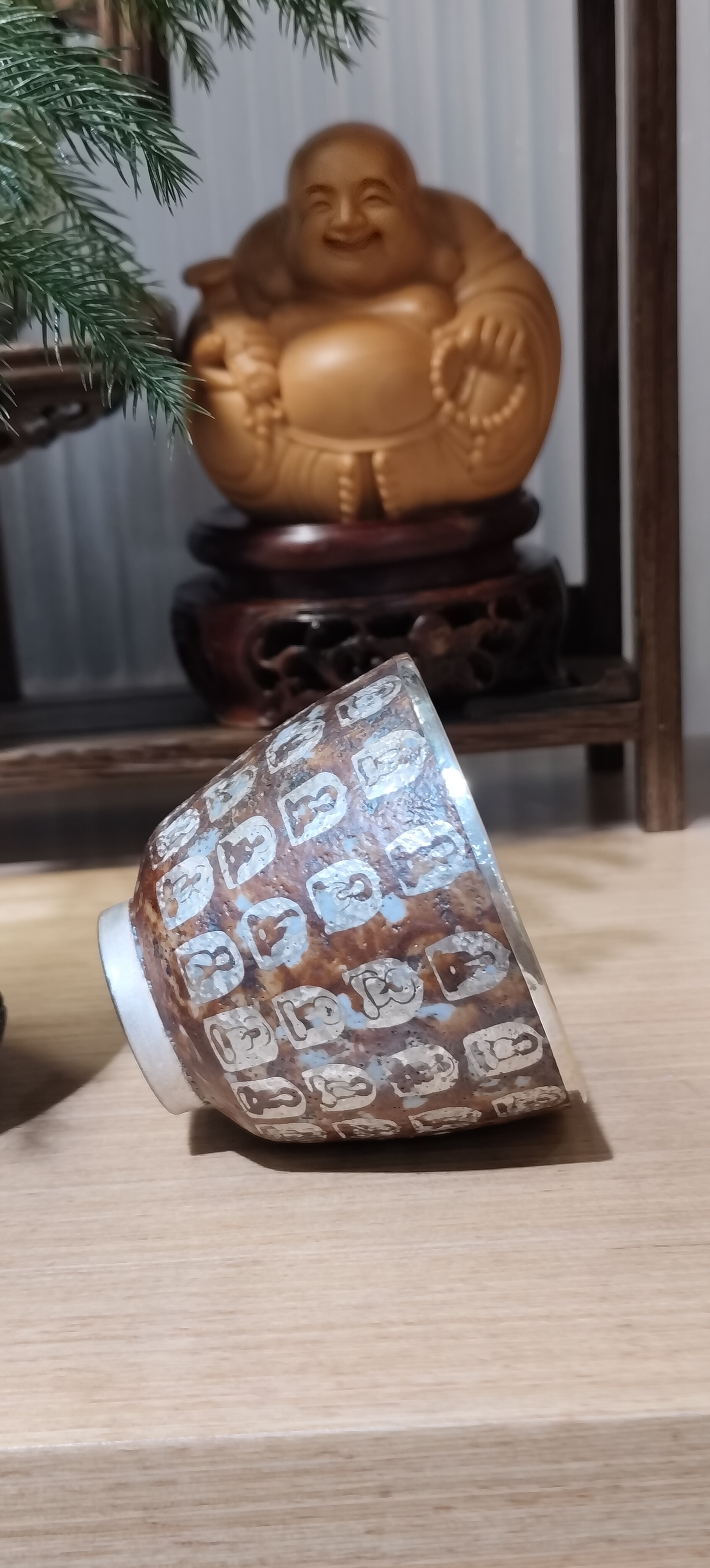 足银999敦煌万佛中式禅意茶杯精品送礼产品图