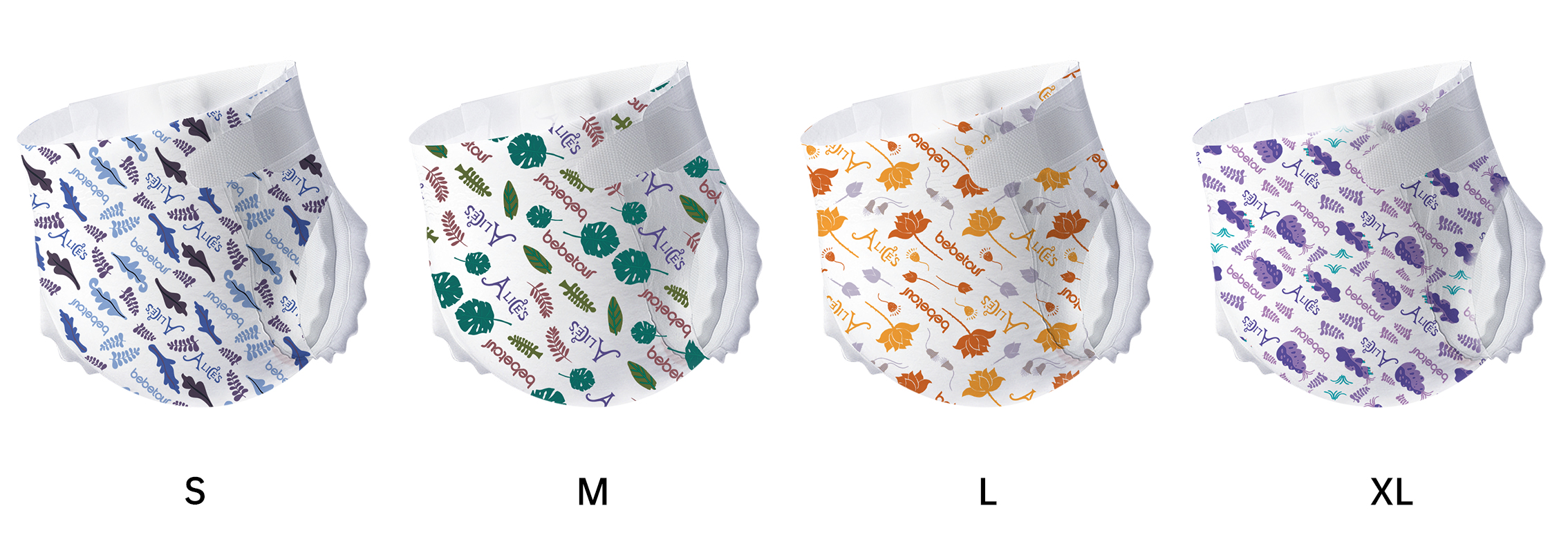 bebetour Alice Pull Pants Baby Special Ultra-thin Breathable Diapers for Infants at night Item Picture