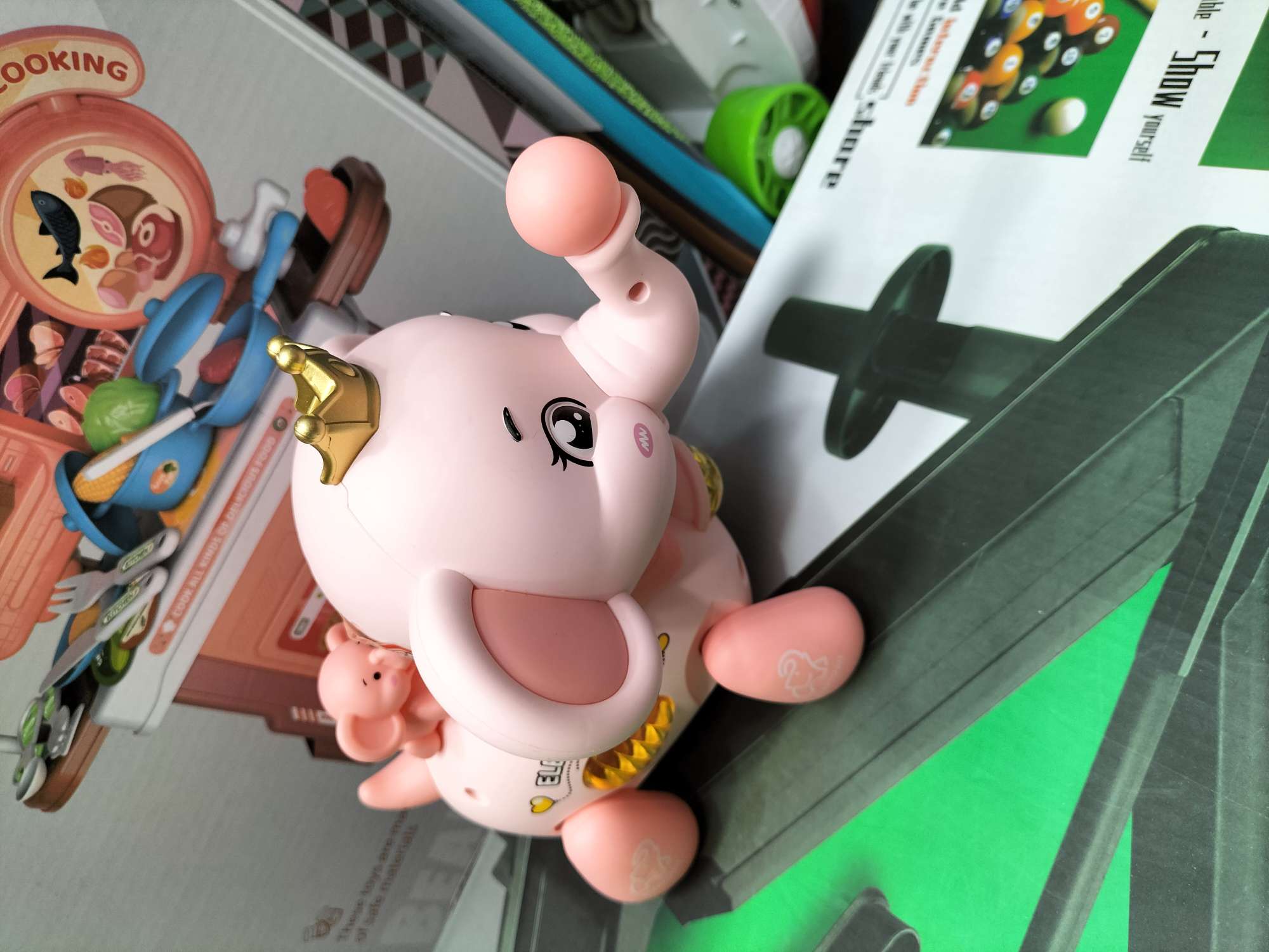 电动音乐 哄宝宝过家家玩具 小象灯光音乐跳舞动物婴幼学爬智力玩具产品图