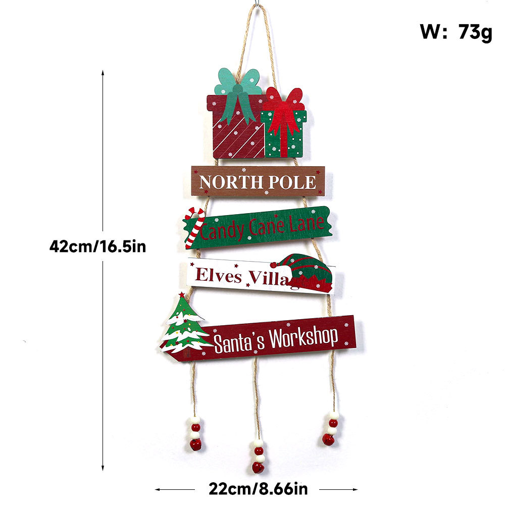 Cross-border Christmas pendants, wooden handicrafts, signboards, party scene decoration props and ornaments, Christmas tree hangers detail image 8