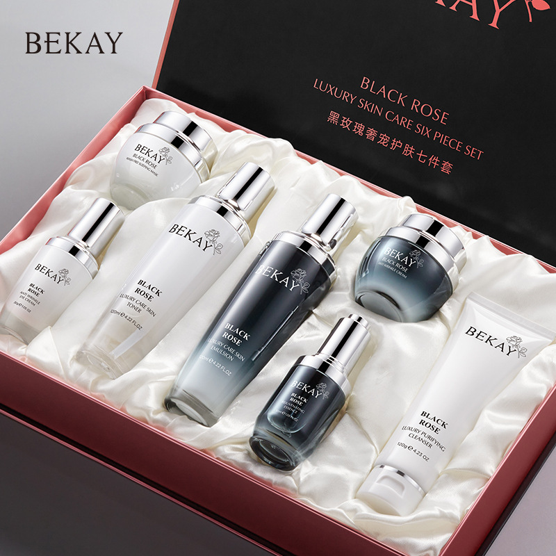 BEKAY Black Rose Luxury Skincare Seven-Piece Set