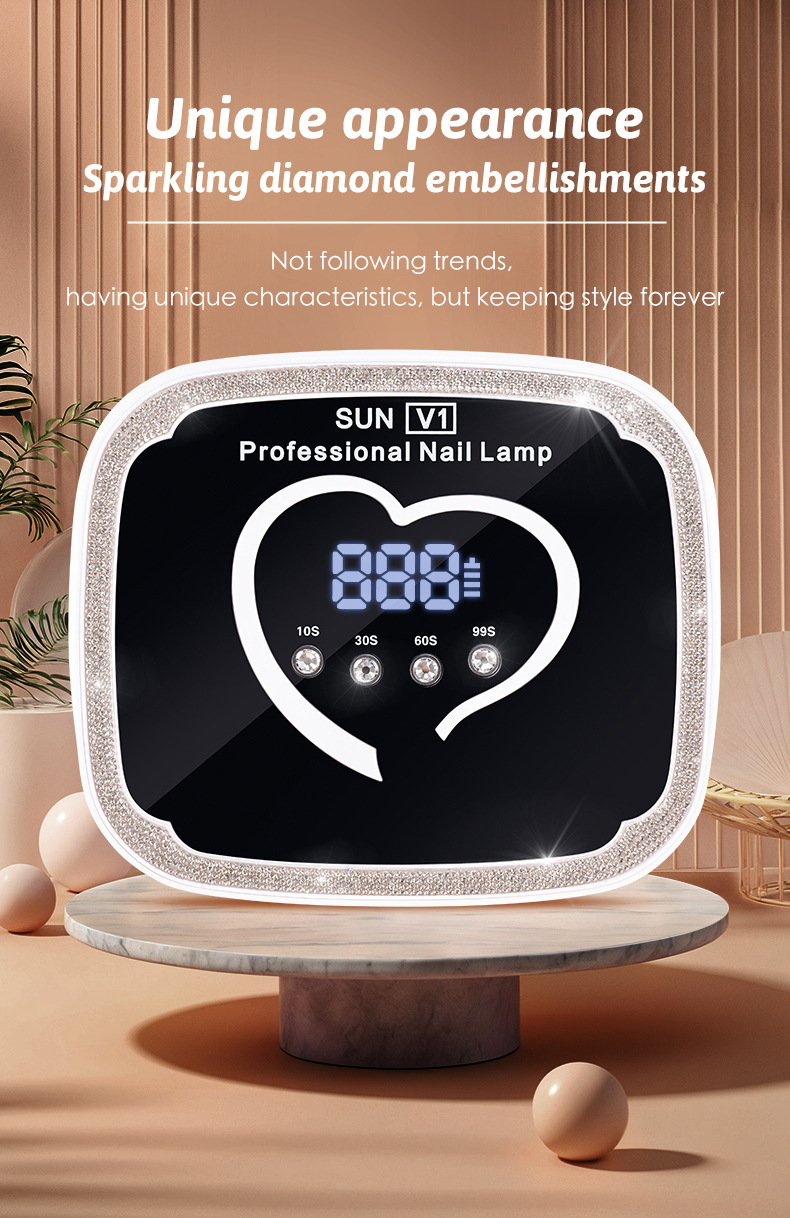 SUN V1多功能家用便携式美甲光疗仪甲油烤干机UV美甲灯详情7