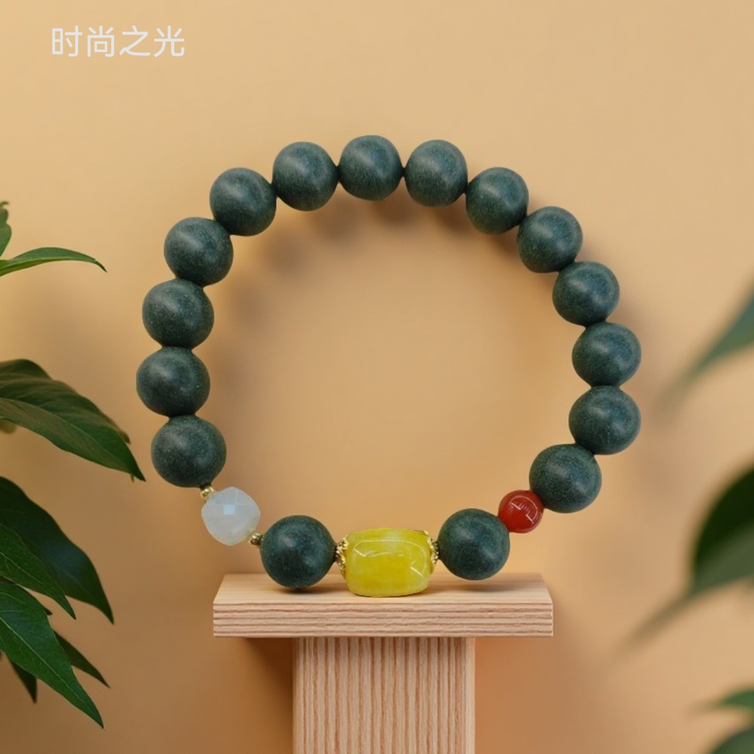 非遗合香珠菩提手串文玩手饰时尚中药手串饰品天然手链男女款梦灵香型白底实物图