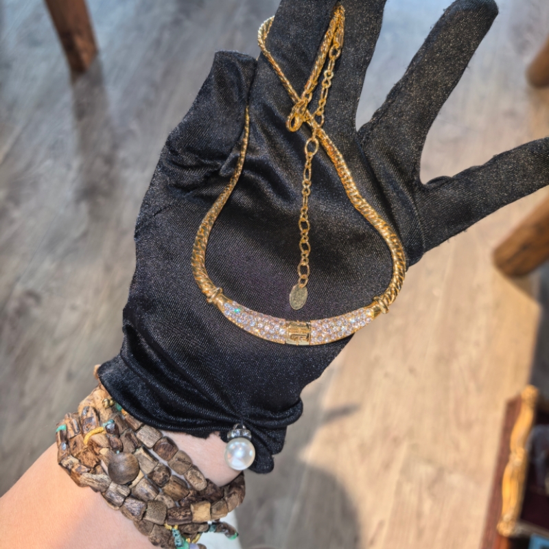 项链/不锈钢项链/首饰/珍珠项链/水钻瓜链项链细节图