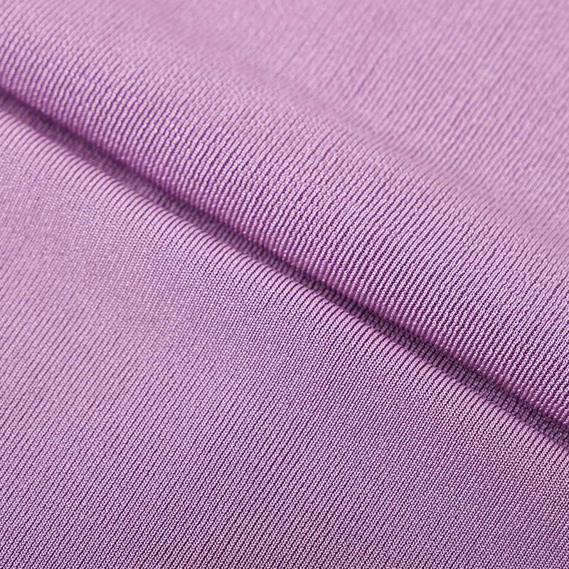 120D polyester-ammonia single-color wave-specific stretch fabric, 300g single-sided breathable evening dress, home wear and women's wear fabric details Picture