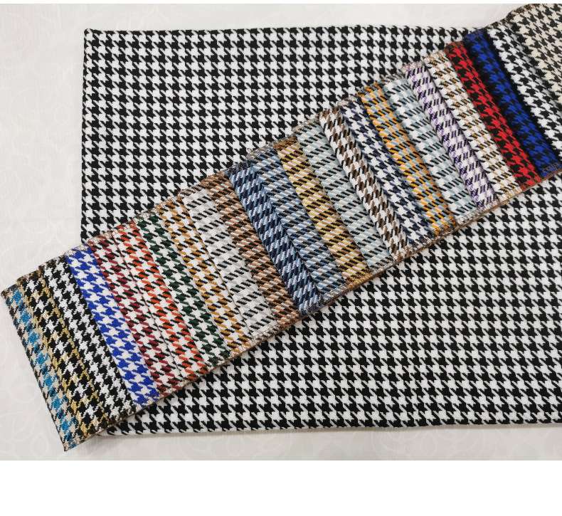 Wholesale of large and small checkered yarn-dyed fabric, woven jacquard fabric, sofa fabric, throw pillows, bags, soft and hard bags from manufacturers detail image 13
