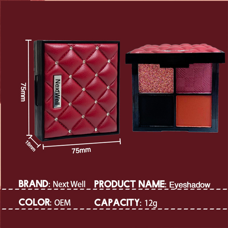 Next Well Cross-border Premium Veneer four-grid High Pearl Eyeshadow creates exquisite eye makeup OEM/ODM four-color eyeshadow palette manufacturer wholesale eyeshadow cosmetics Application Scenario
