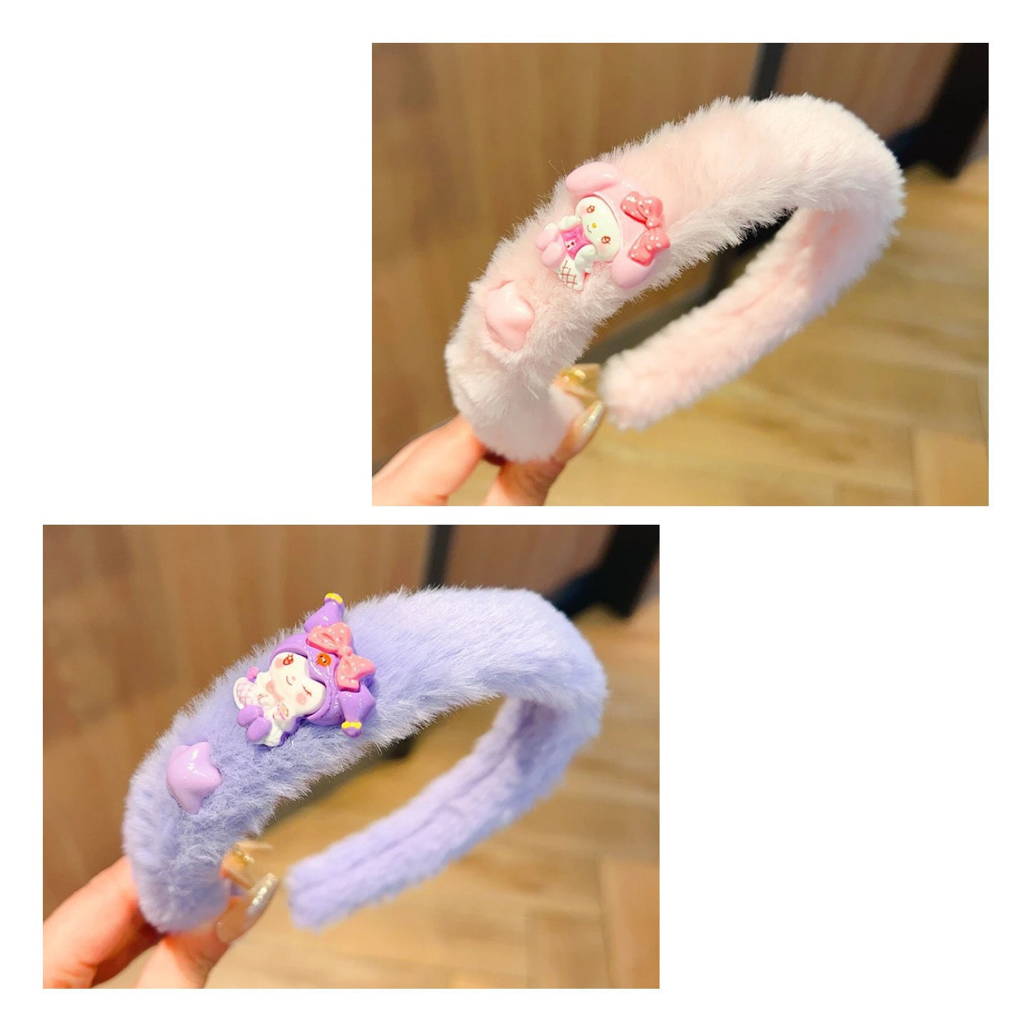 Sanrio Cartoon Star Library Lomi Children's hair Band, hair band headwear. Little girls wash their faces and press their hair with the headband without damaging their hair detail image 4