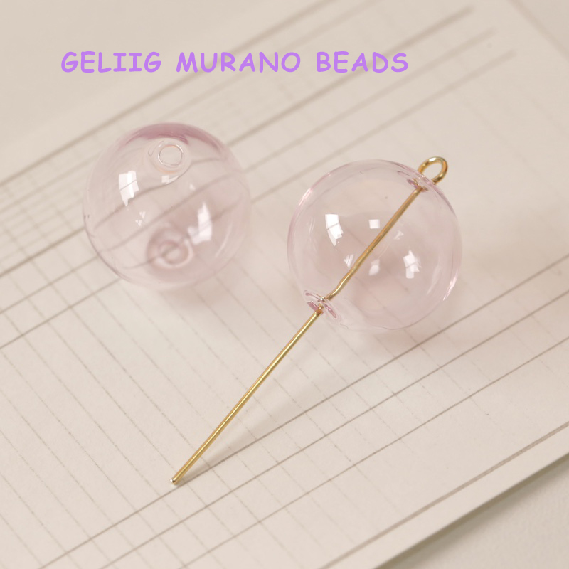 流行空心琉璃玻璃珠子项链耳环收敛手机链饰品配件日式配件