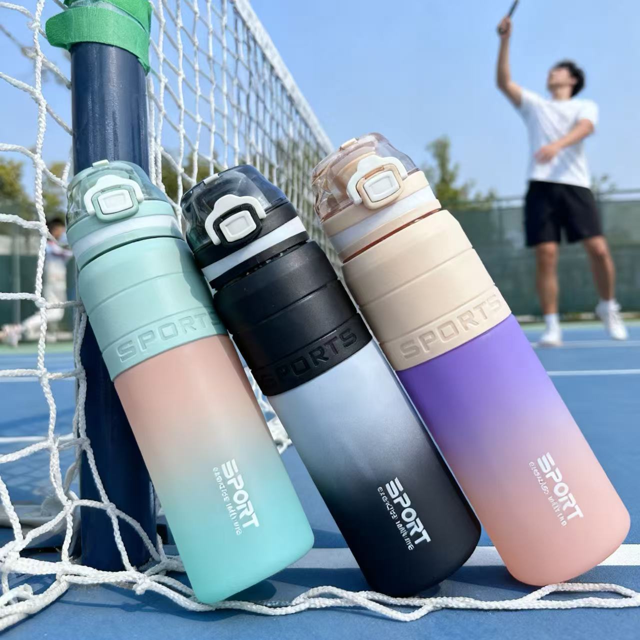 H164-HY-050 spray-painted sports water cup with gradient high appearance level student water cup handle portable large-capacity water cup Application Scenario
