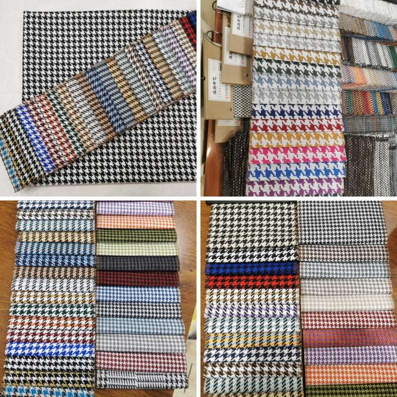 Wholesale of large and small checkered yarn-dyed fabric, woven jacquard fabric, sofa fabric, throw pillows, bags, soft and hard bags from manufacturers Specification image