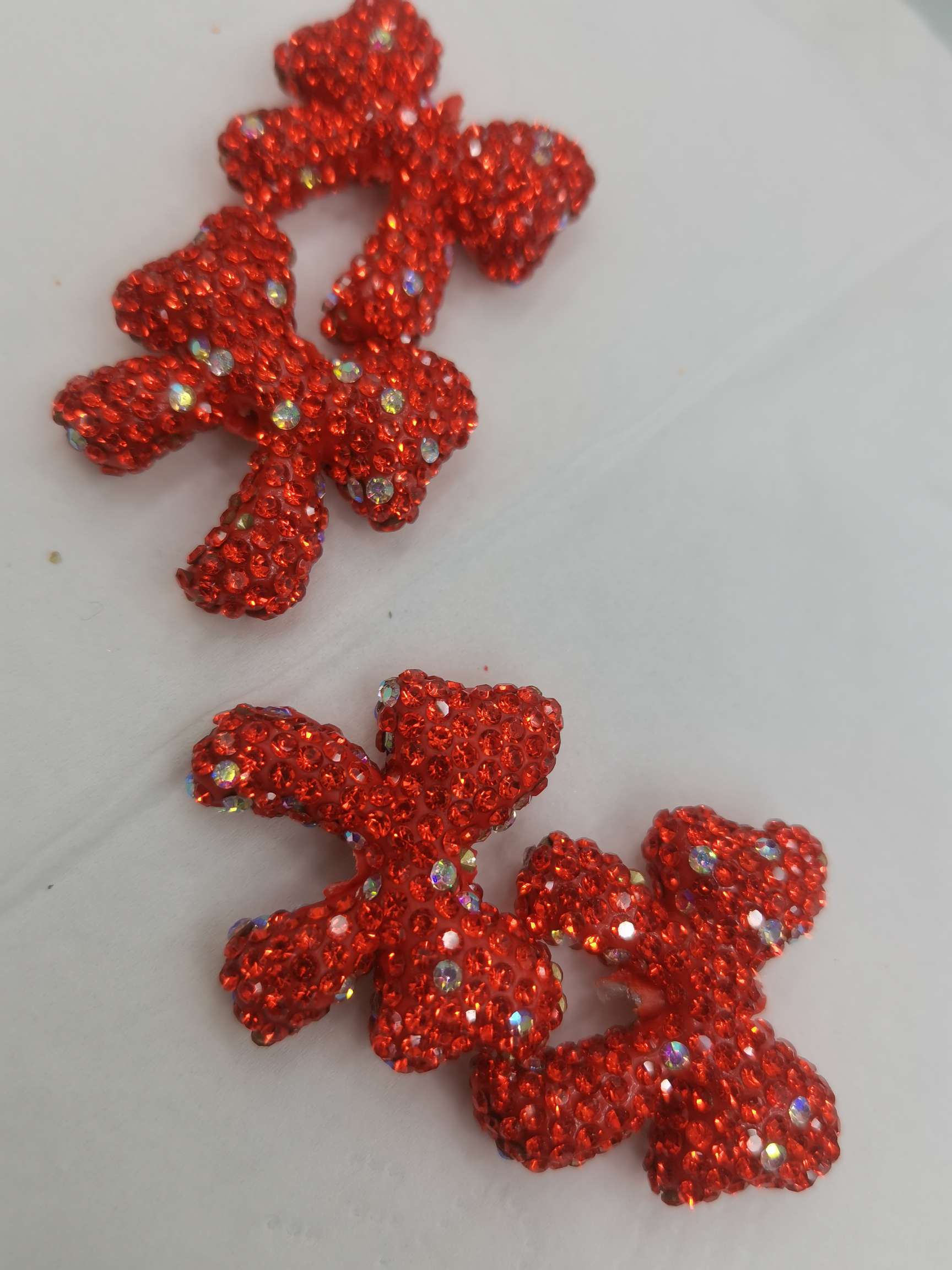 Orange small bow tie ribbon three-dimensional soft clay accessory details Picture