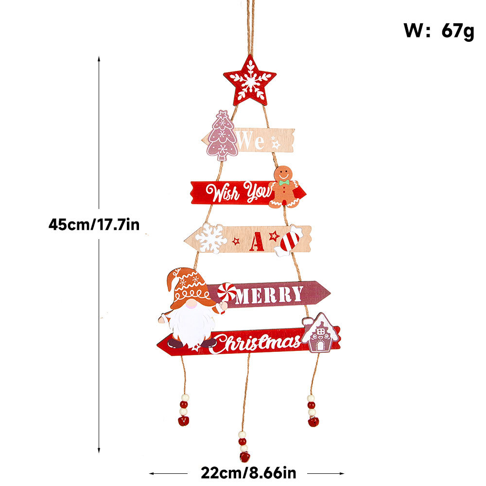 Cross-border Christmas pendants, wooden handicrafts, signboards, party scene decoration props and ornaments, Christmas tree hangers detail image 5
