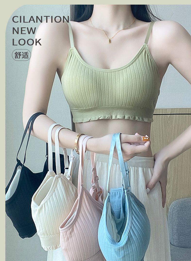 跨境内衣冰丝无痕裹胸抹胸背心袖套女夏季薄款舒适透气内搭内衣细节图