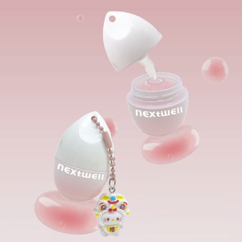 Next Well Cross-border exclusive egg-shaped water-like mirror lip mask hanging accessory lip gloss, cute pendant lip mask OEM/ODM processing lip mask to create a beautiful lip details Picture