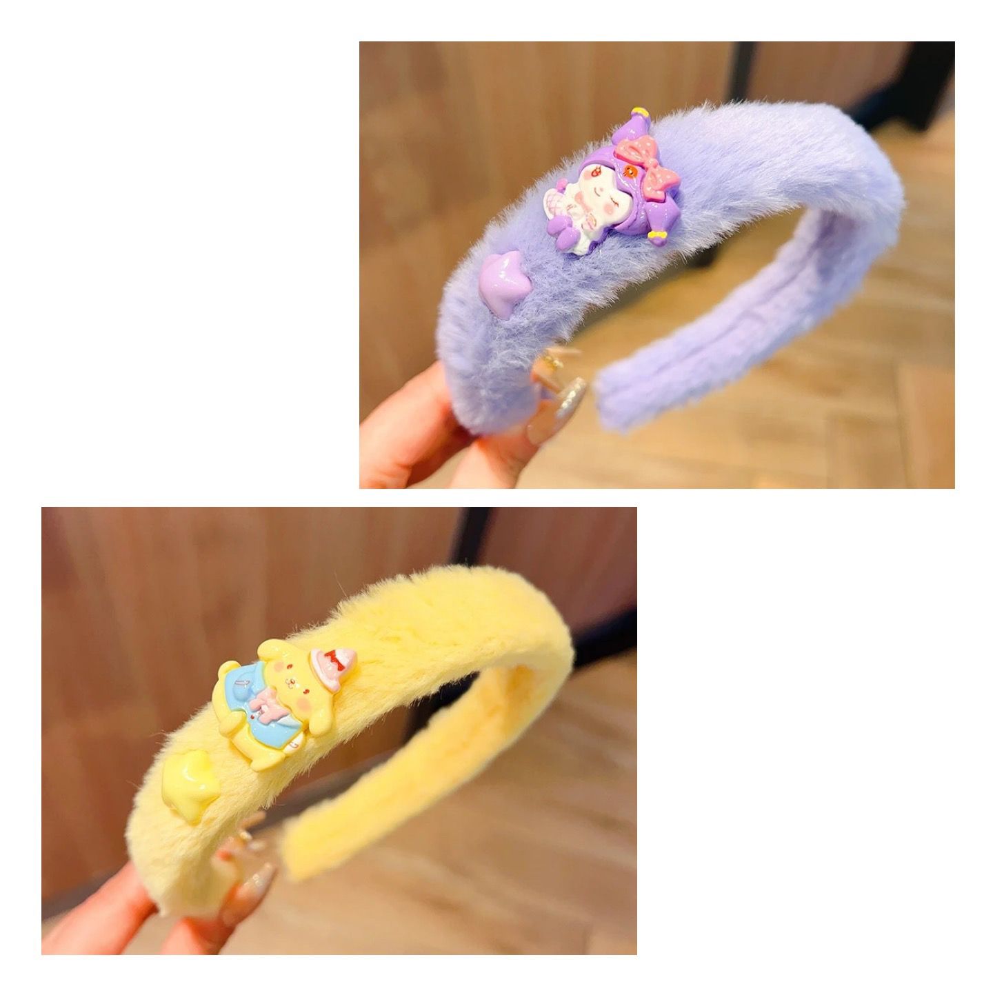 Sanrio Cartoon Star Library Lomi Children's hair Band, hair band headwear. Little girls wash their faces and press their hair with the headband without damaging their hair detail image 6
