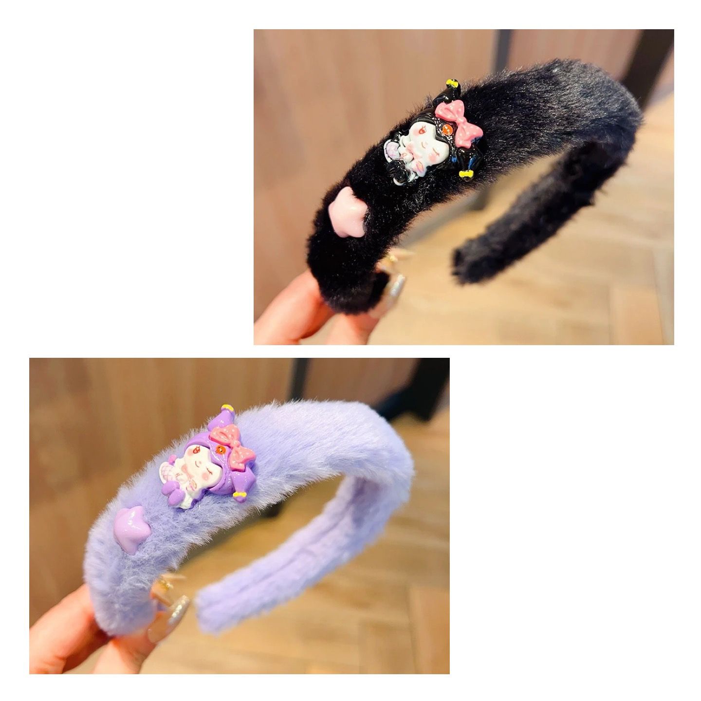 Sanrio Cartoon Star Library Lomi Children's hair Band, hair band headwear. Little girls wash their faces and press their hair with the headband without damaging their hair detail image 5