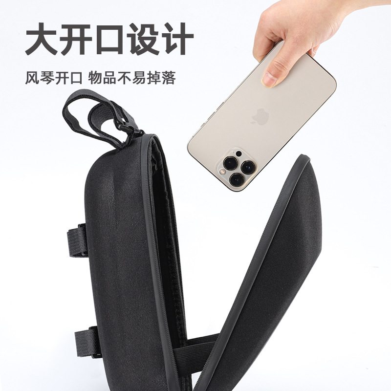 3L bicycle front bag, electric scooter bag, front hanging bag, PU waterproof hanging bag, EVA bag, hard shell bag pic 2