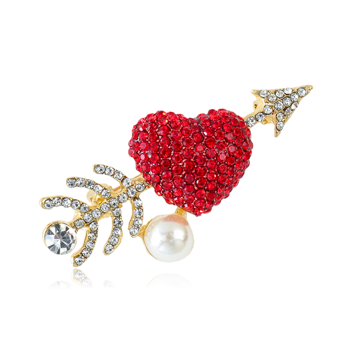 跨境欧美爱心胸针精致手工彩绘高档别针饰品胸针胸花brooch and pins for women合金胸针