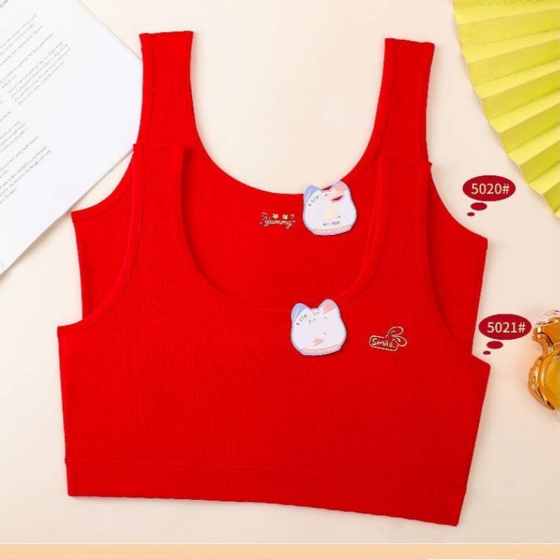 For girls aged 10 to 14 in their zodiac year, they are in the development period of cotton anti-protrusion children's vests and seamless cotton vests Specification drawing