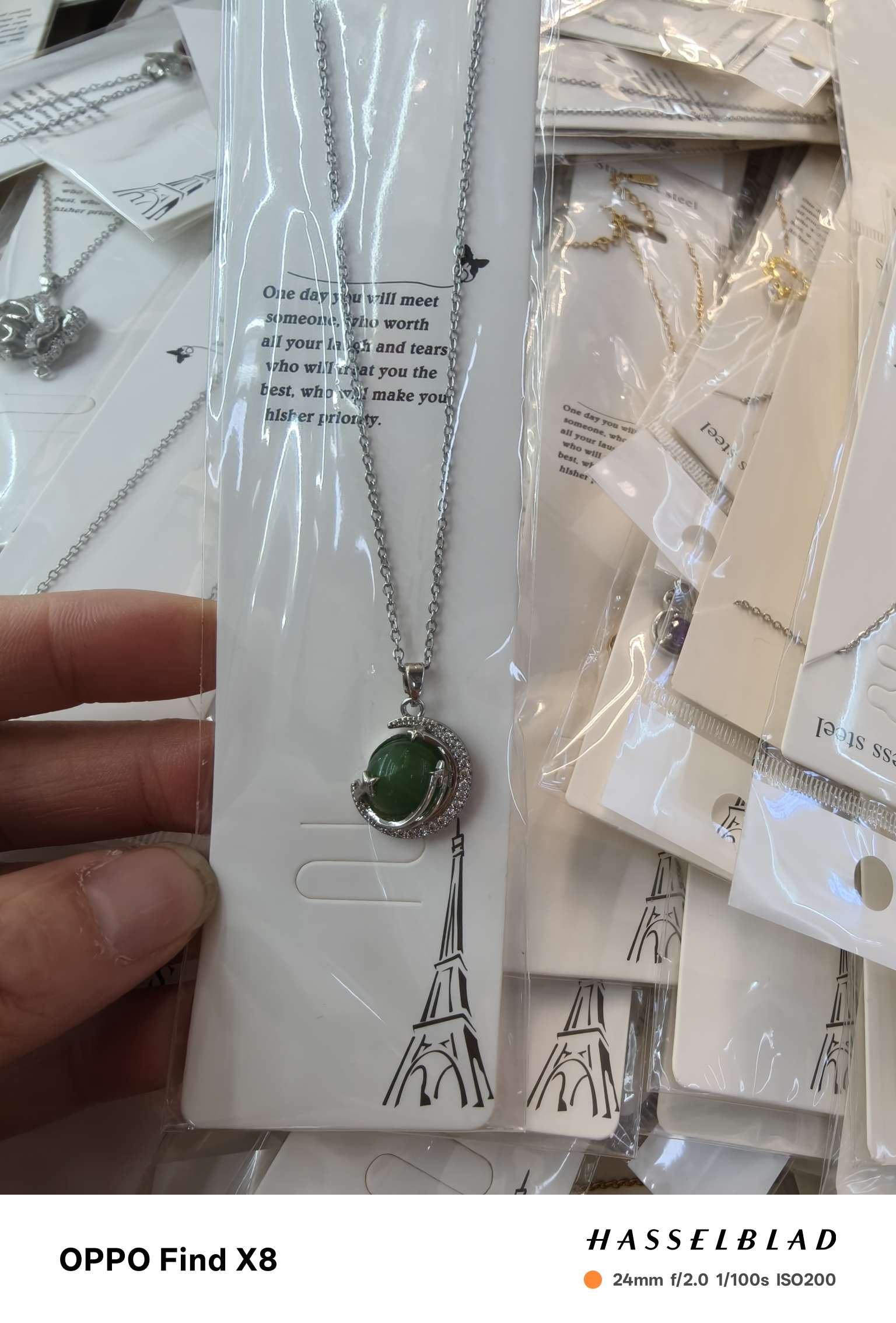 时尚不锈钢项链珍珠水钻瓜链项饰品女简约百搭送礼项链不锈钢项链首饰详情图6