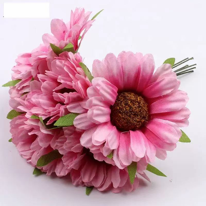  跨境非洲菊小雏菊布艺花太阳花葵花向日葵新娘花头花古风头饰配件花