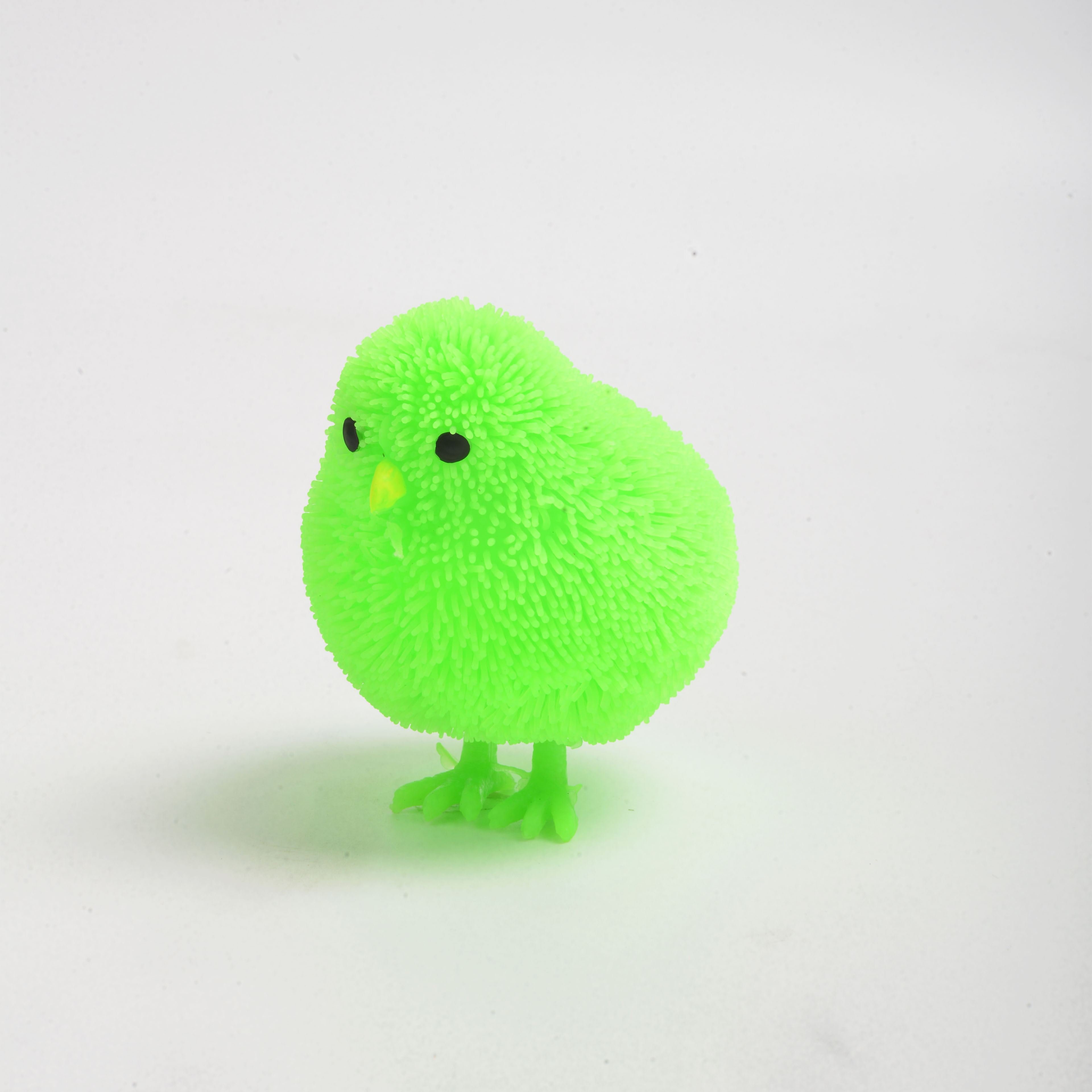 Factory Direct Sale Glitter Pom Pom Flashing Mouse TPR Toy Squeeze Fun Cute Fluffy Ball Toy Specification drawing