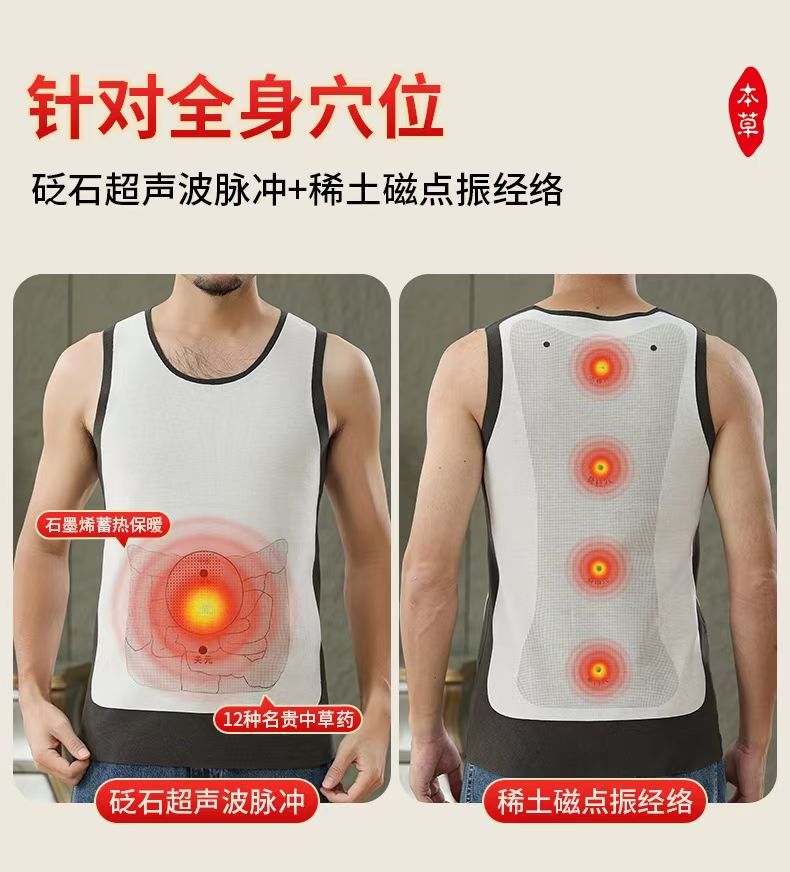本草元气。背心白底实物图