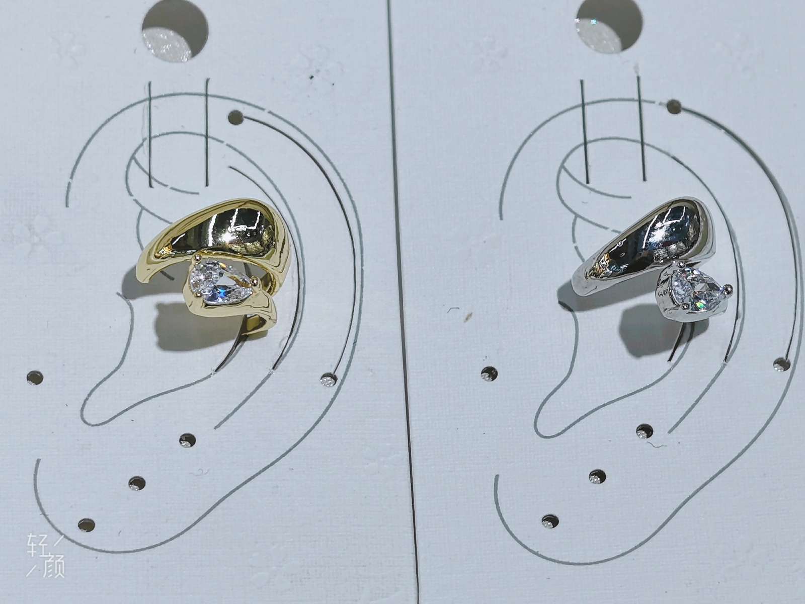 时尚耳骨夹防过敏简约百搭爱心锆石高级轻奢小众气质