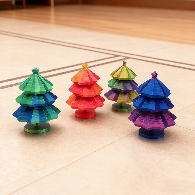 3D打印旋转圣诞树创意趣味玩具新奇特儿童益智玩具多功能创意礼物新款