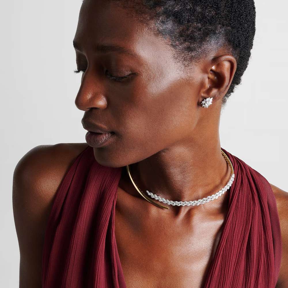 时尚合金项链女简约百搭水钻项饰品潮流首饰品