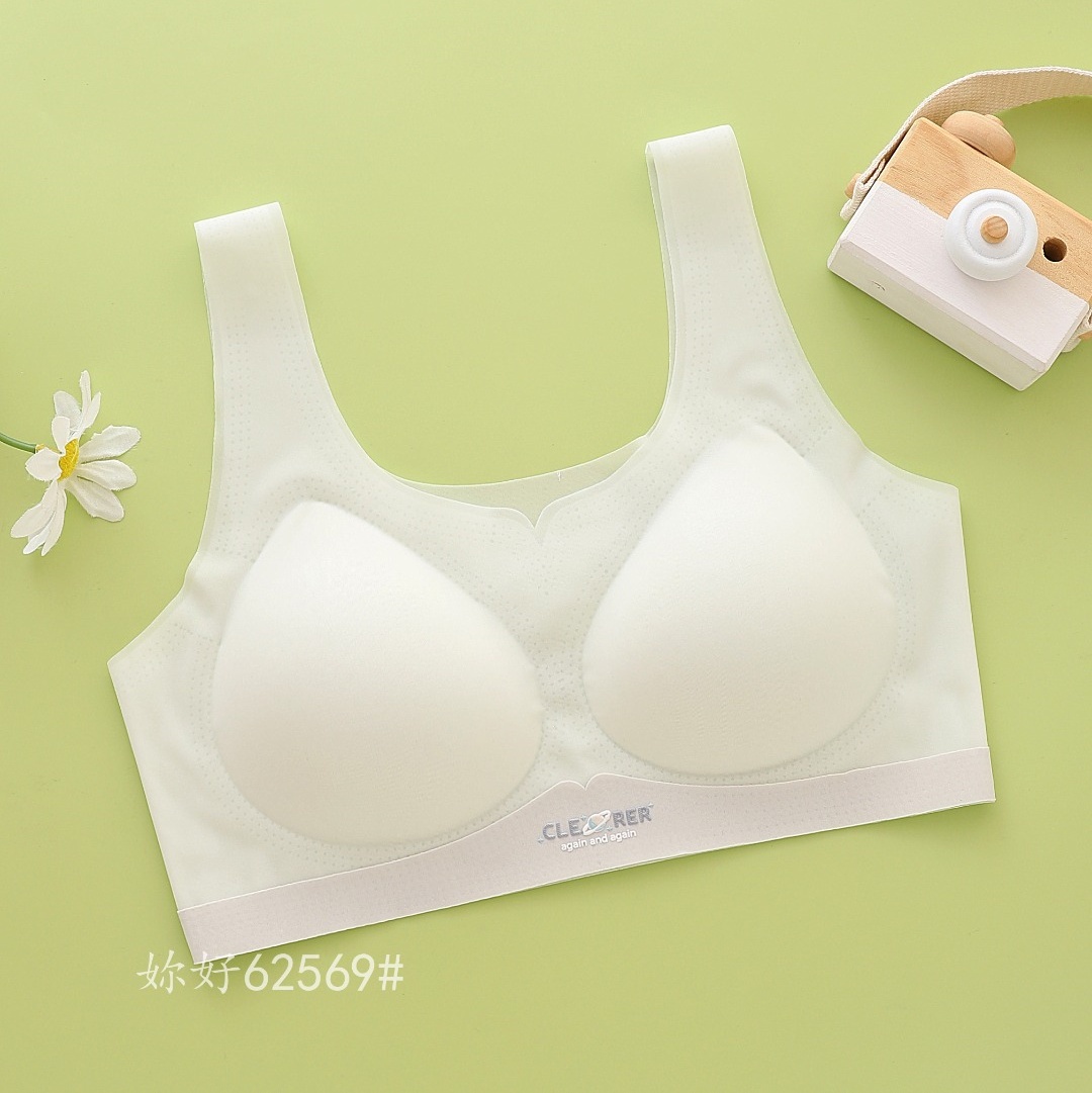 Girls' underwear, semi-fixed cups for primary and junior high school students, and girls' sports vests for the first and second stages details Picture