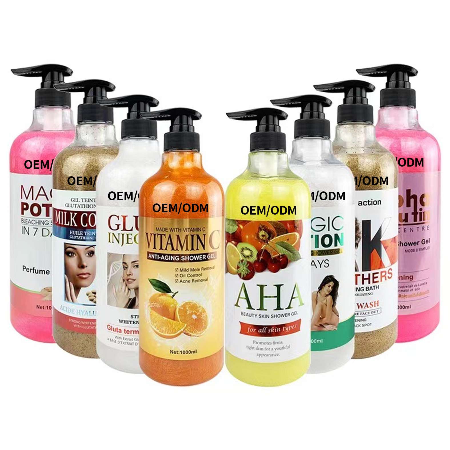Customized cross-border fruit Shower Gel oem Long-lasting fragrance, foreign trade shower gel factory contract manufacturing detail image 2