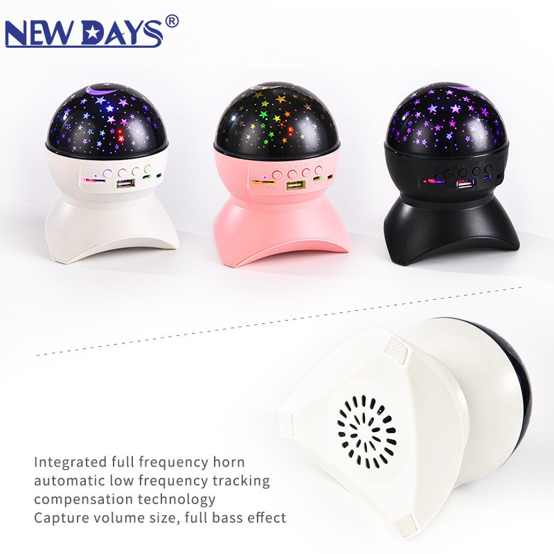 NEWDAYS brand's new cross-border Bluetooth starry sky light, projection light, moon light, RGB seven-color cool light, portable 3D surround home atmosphere light