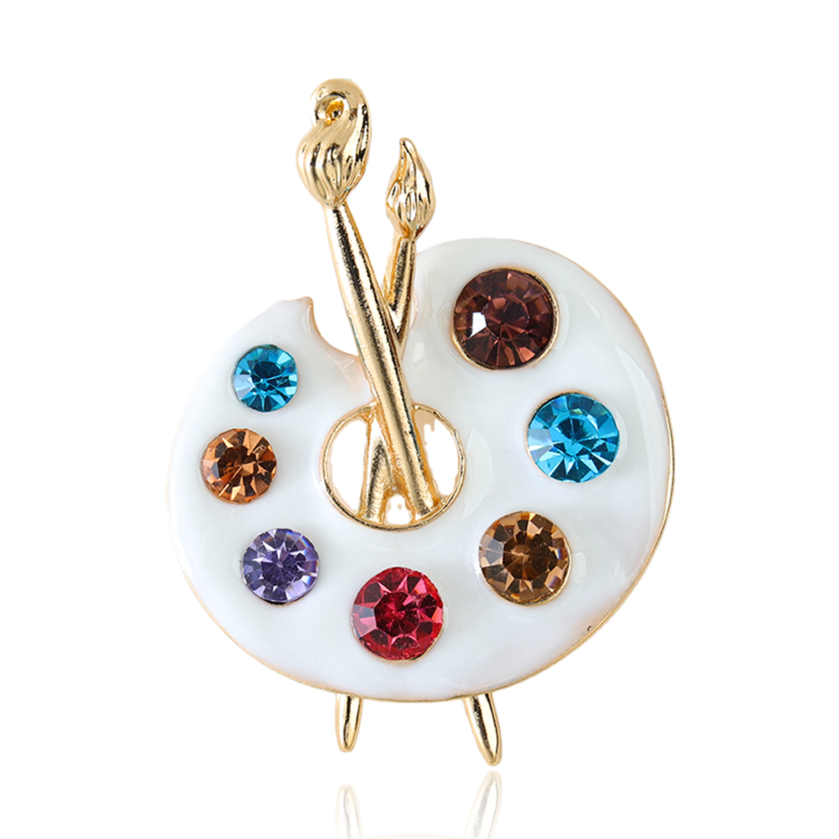 跨境欧美调色胸针精致手工彩绘高档别针饰品胸针胸花brooch and pins for women合金胸针