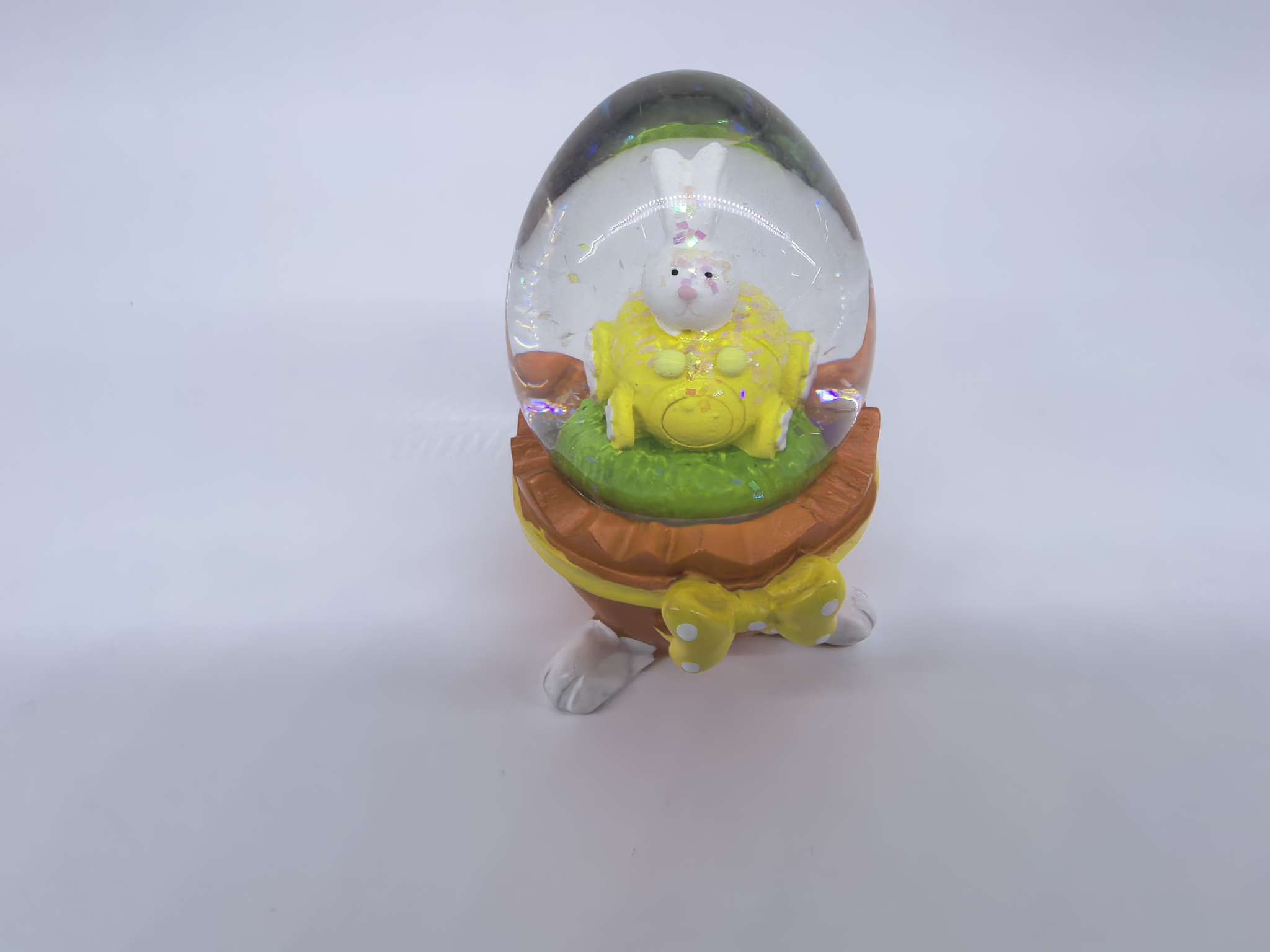 工艺品礼品复活节树脂水球摆件，底座树脂，椭圆玻璃球细节图