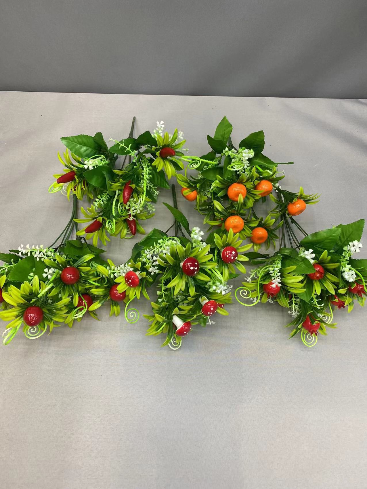 泡沫果，橘子，红苹果 假花仿真菊花