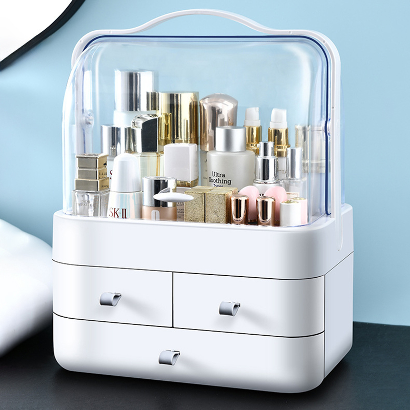 Cosmetic storage box, plastic drawer-type skin care product storage rack, dressing table shelf, desktop lipstick storage box Specification image