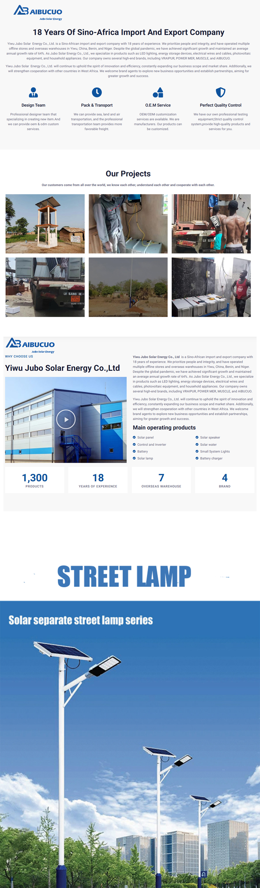 AIBUCUO巨舶优质太阳能路灯Solar separate street lamp series出口优选详情2
