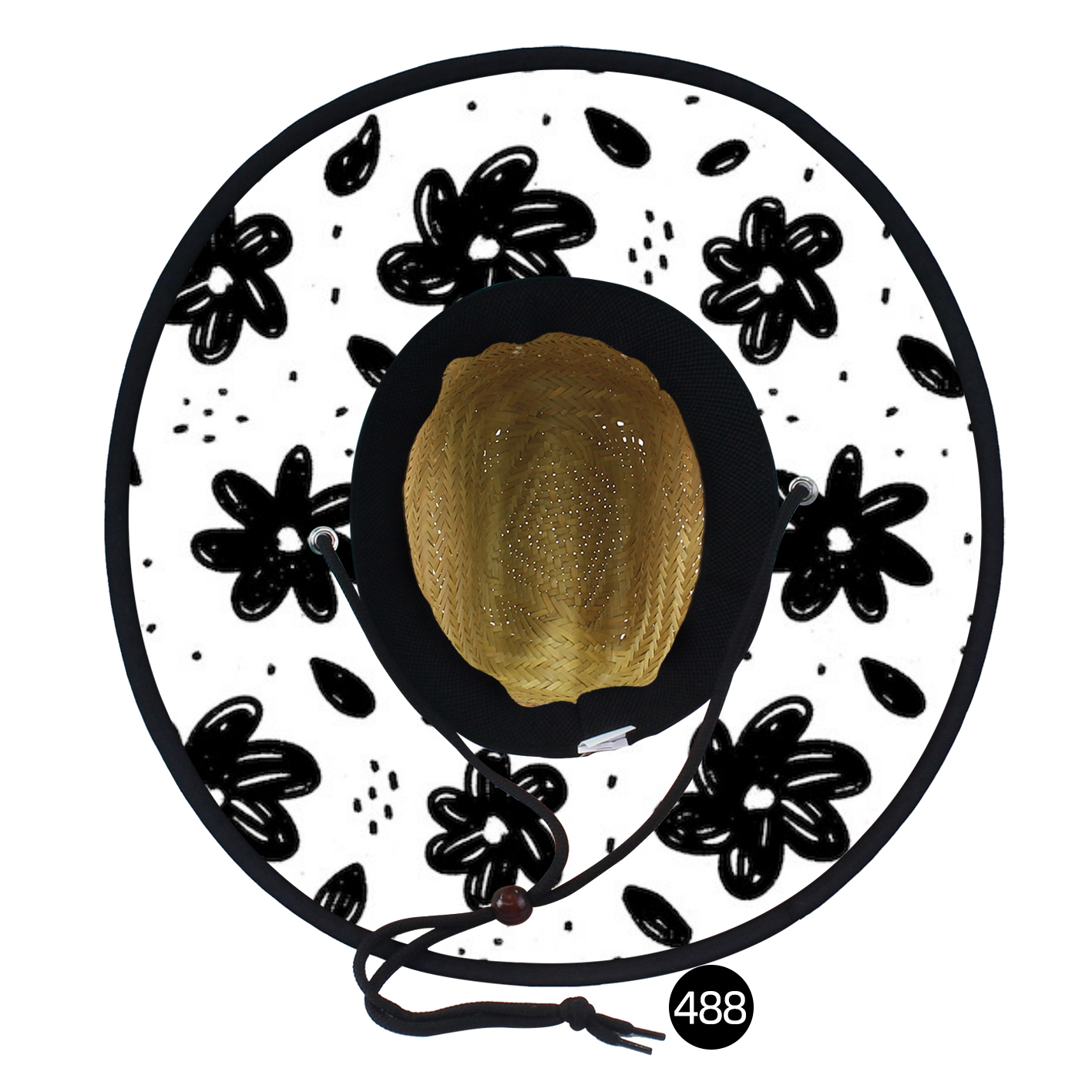 Customized style of beach lifeguard outdoor straw hat, customized Logo vacation style sun protection straw hat, hand-woven natural grass Item Picture