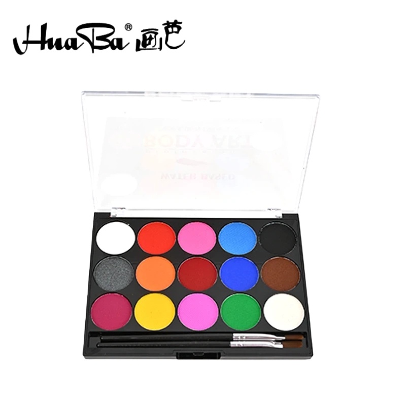 Huaba Cross-border 15-color water-soluble face color, body painting paint, model face color, Halloween face makeup, water-based face color Application Scenario